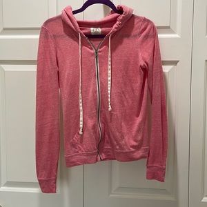 American Eagle pink zip-up hoodie